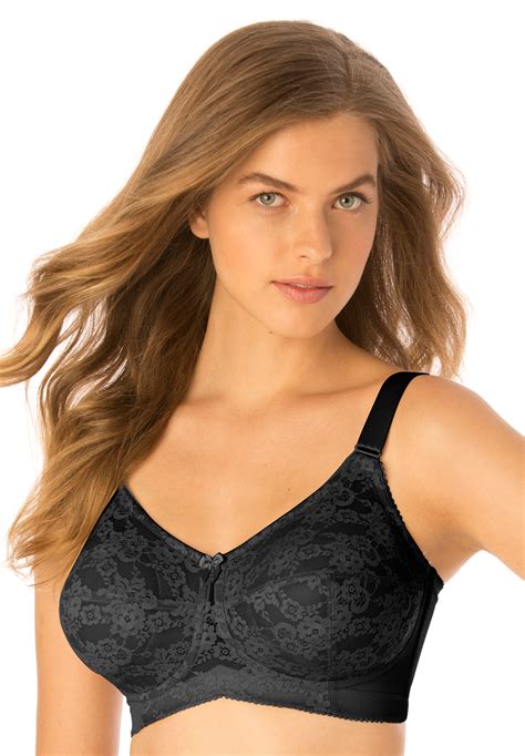 elila® lace soft cup bra 1303 plus size wireless bras full beauty