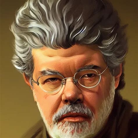 A Portrait Of George Lucas Star Wars Art Art By Greg Stable