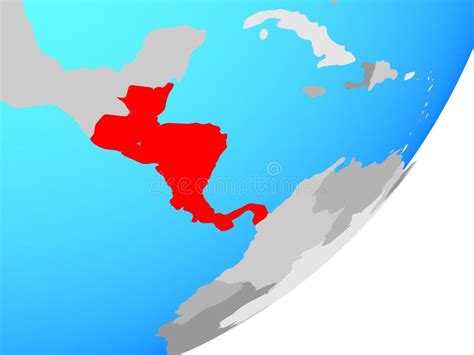 Map Of Central America On Globe Stock Illustration Illustration Of