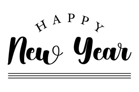 Premium Vector Happy New Year Text Lettering Vector Illustration