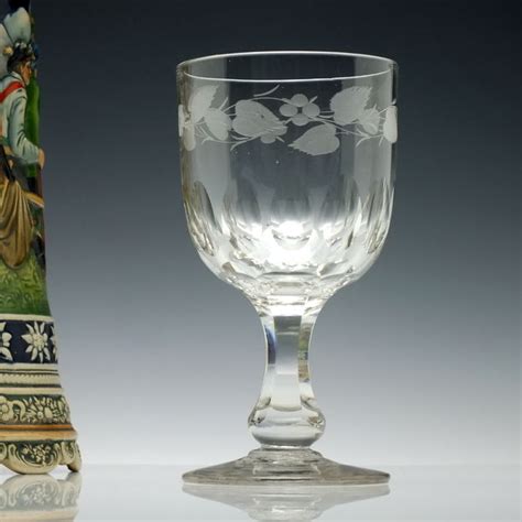 19th century antique engraved rummer c1860 drinking glasses exhibit antiques