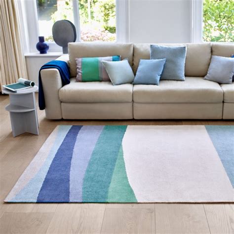 Teppich grün für jedes zimmer. Teppich B-Ware Blau Grauweiß Grün Kurzflor » Curves « | B ...