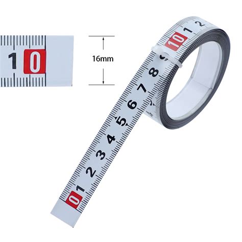 New 16mm Wide Self Adhesive Metric Ruler Miter Track Tape Measure Steel