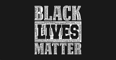 Black Lives Matter With Names Never Forget Say Their Names Black