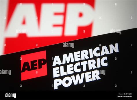In This Photo Illustration An American Electric Power Aep Logo Is