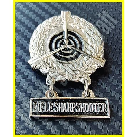 Rifle Sharpshooter Badge Silver Plated With Box Shopee Philippines