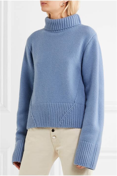 Lyst Khaite Wallis Cashmere Turtleneck Sweater In Blue