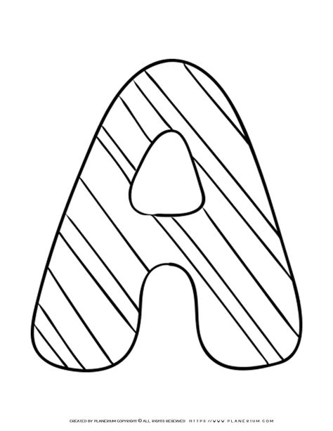 English Alphabet Capital O With Pattern Coloring Page
