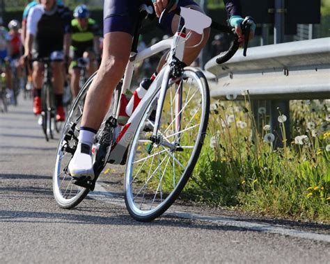 Professional Cyclist Takes Part In A Road Cycling Race Stock Image