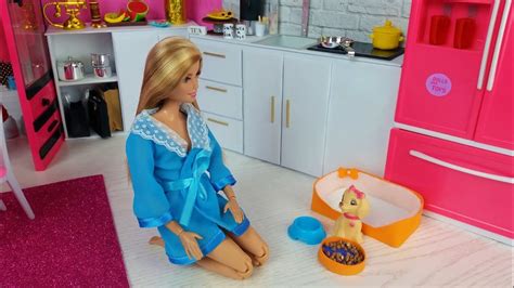 Barbie And Ken Doll Video Morning Routine Life In Diy Doll Dreamhouse Youtube