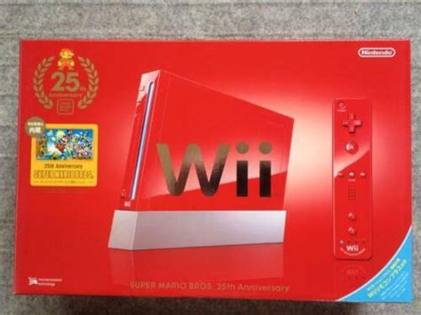 Nintendo Wii Super Mario Bros 25th Anniversary Limited Edition Red