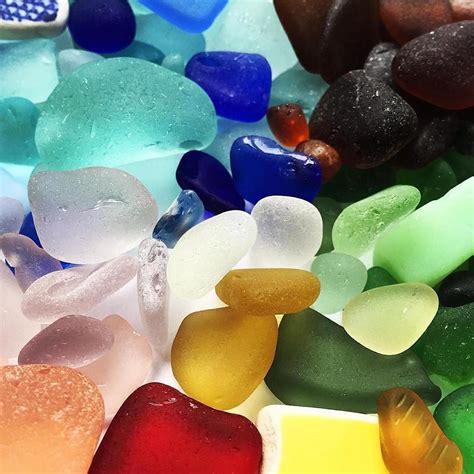 Bright Colors ️ 💚💙💕💜 Sea Glass Crafts Beach Glass Glass Art Pictures