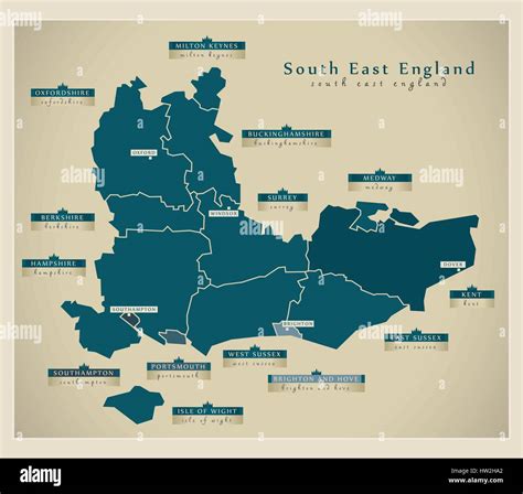 Map South East England Hi Res Stock Photography And Images Alamy