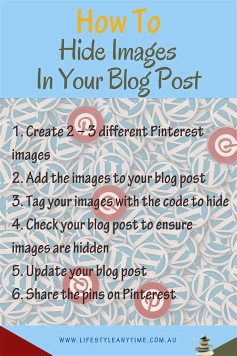 how to hide pinterest images in wordpress blog posts wordpress blog post hidden images blog