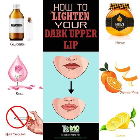 How To Lighten A Dark Upper Lip Top 10 Home Remedies Upper Lip Lip