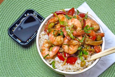 Asian Shrimp Rice Bowls Food Fanatic