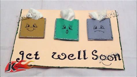 Under the weather get well card this card features a duck who is under the weather standing in the rain with an umbrella. DIY Get well soon Greeting Card JK Arts 178 - YouTube