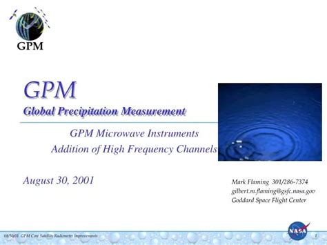Ppt Gpm Global Precipitation Measurement Powerpoint Presentation