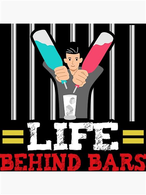 Life Behind Bars Bartender Barmaid Barman Poster For Sale By