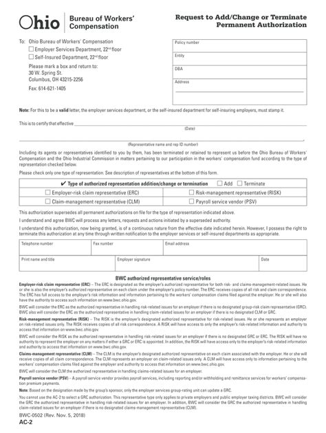 Bwc Ac 2 2018 2024 Form Fill Out And Sign Printable Pdf Template