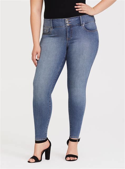 Jegging Super Stretch Medium Wash Womens Plus Size Jeans Plus