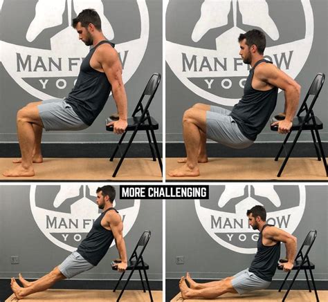 Challenging Chair Yoga Exercises Man Flow Yoga