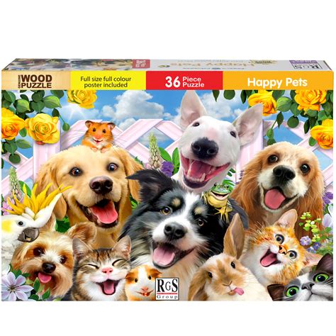 36 Pc Happy Pets (A4) - Smile Puzzles & Educational Play Toys