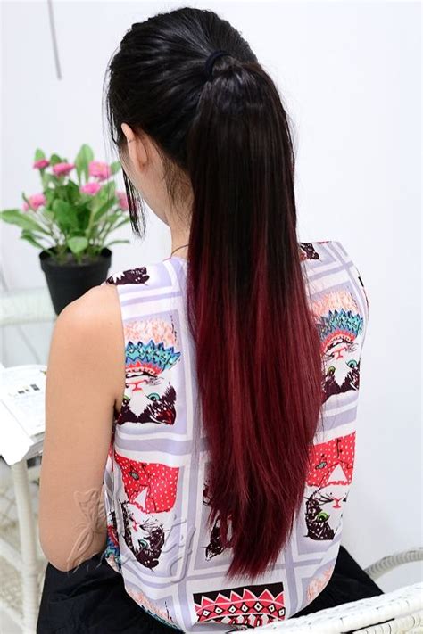 There are many short hairstyles that look chic and trendy and we have collected the best ever ideas for you. black and red dip dye hair extensions | Dip dye hair, Red ...