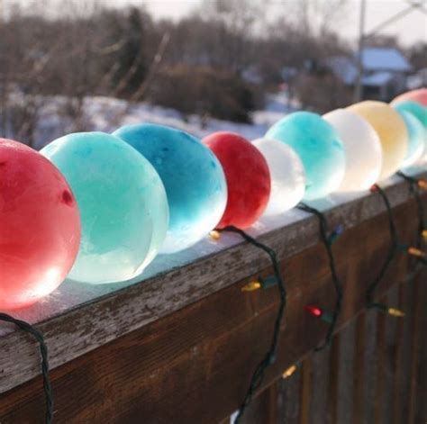Outdoor Winter Decor How To Make Giant Ice Balls Video Frozen