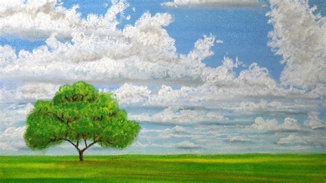 How To Draw Landscape With Pastels Cloudy Sky Time Lapse Youtube