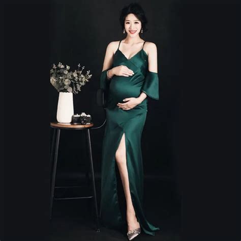 envsoll maternity dress for photo shoot maternity photography props gown dresses for pregnant