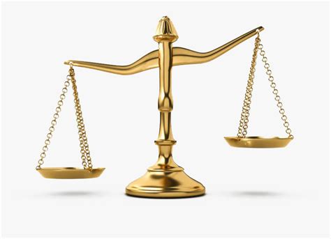 Golden Balance Court Scales Justice Of Judiciary Clipart Transparent