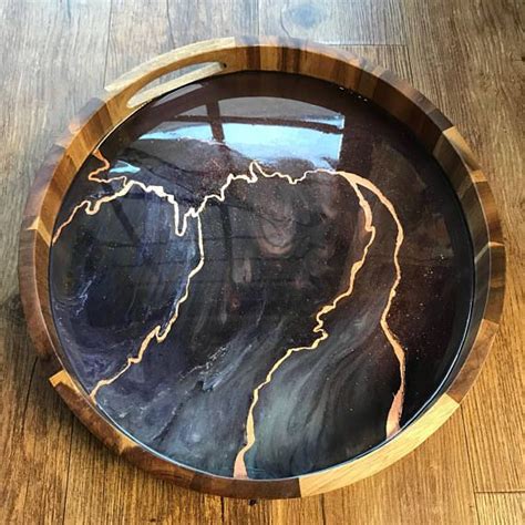 Alibaba.com offers 1,257 flower serving tray products. Slate and Copper Resin and Wood Serving Tray | Epoxy resin ...