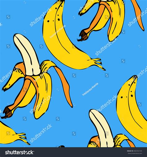 Blue Banana Fruit Pattern Stock Vector Royalty Free Shutterstock