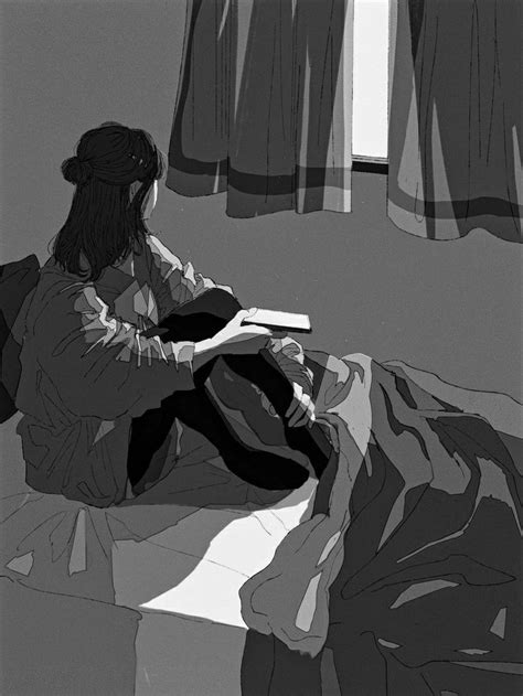 Pin By ᖇᗩy🙂🖤 ☻︎ ︎ On Deep Anime Art Girl Lonely Art Illustration