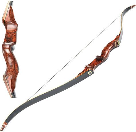 Toparchery Takedown Recurve Bow 5850lb Archery Hunting Wood Longbow