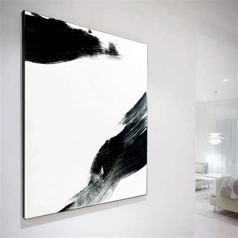 Minimalism Black White Original Painting For Sale Ron Deri Art