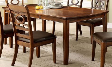 Carlton Brown Cherry Rectangular Extendable Leg Dining Table From Furniture Of America Cm3149t