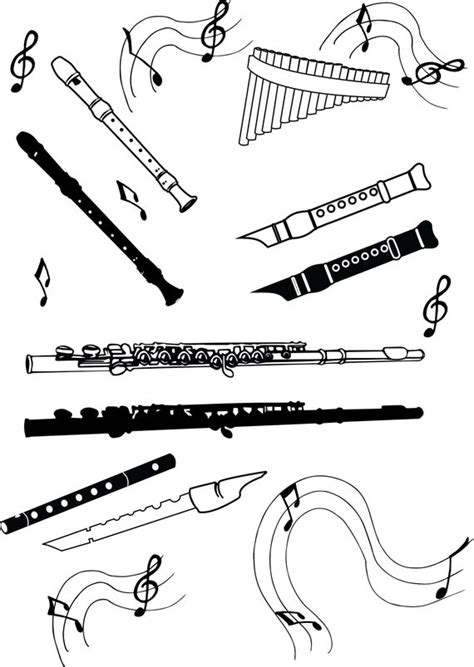 Musical Instruments Svg Png Flute Cut Files For Silhouette Flute Files