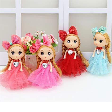 12cm Mini Cute Princess Dolls Little Girl Doll Toys Wedding Dress Doll
