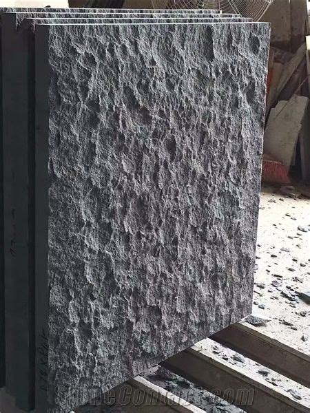 Shanxi Black Granite Cleft Natural Surface Wall Facades Stone Stone