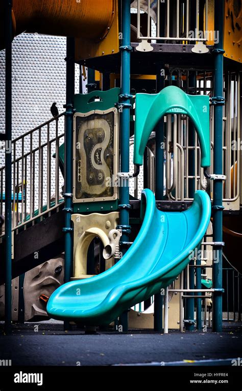 Slide Amusement Park Children Play Ground Stock Photo Alamy