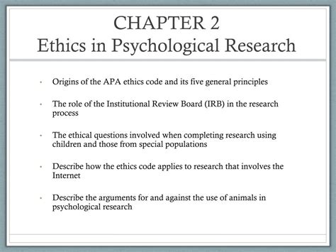 Ppt Chapter 2 Ethics In Psychological Research Powerpoint
