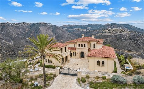 4 Million Mediterranean Style Hilltop Home In Rancho Santa Fe