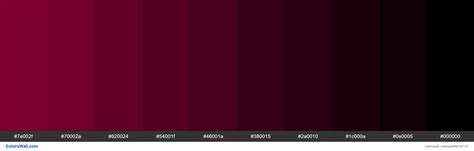 Shades Xkcd Color Red Wine 8c0034 Hex Colors Palette Colorswall