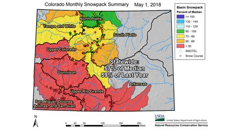 Colorado Snowpack Map 2019
