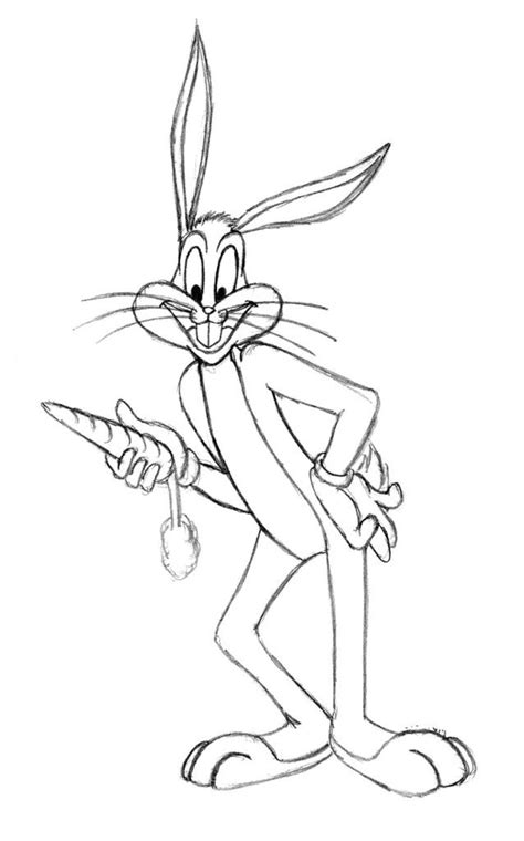 Printable Bugs Bunny Coloring Pages Looney Tunes Characters Clip Art