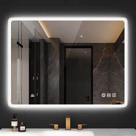 Buy Sbagno Bathroom Mirror With Led Light 600x800mm Illuminated Bathroom Bluetooth Mirror