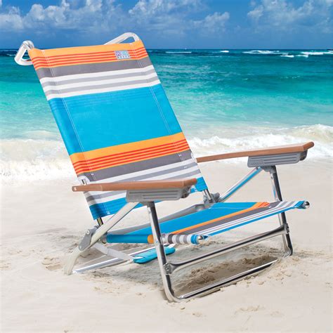 Relaxing outdoors at the beach, park or backyard is very enjoyable, but too much exposure to the sun's uv rays can be harmful a canopy beach chair provides shade and protection from the sun. Rio 5-Position Beach Chair - Sun Kissed Stripe at Hayneedle