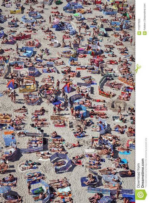 Baltic Sea Beach In Poland Editorial Photo Image Of Sunbath